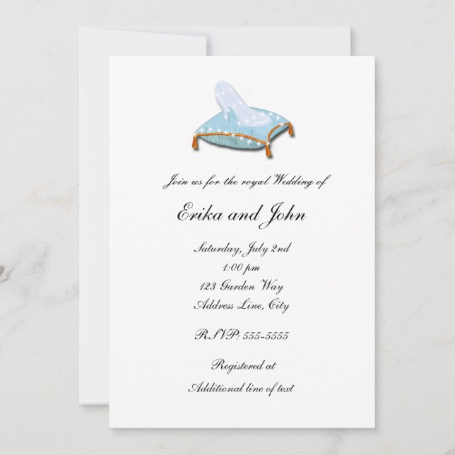 White Elegant Storybook Wedding Invitation (Front)