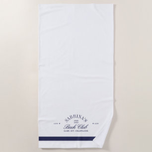 White Elegant Vintage Bachelorette Weekend Beach Towel