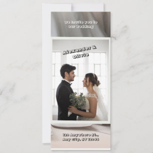 White Elegant Wedding Invitation