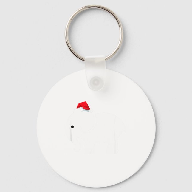 White Elephan, Christmas Party Gift  Key Ring (Front)