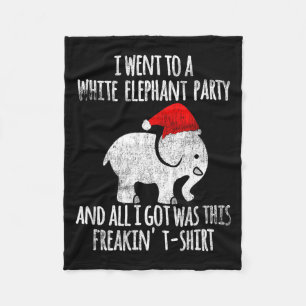 White Elephant Christmas Fun Gift Exchange Contest Fleece Blanket