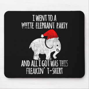 White Elephant Christmas Fun Gift Exchange Contest Mouse Mat