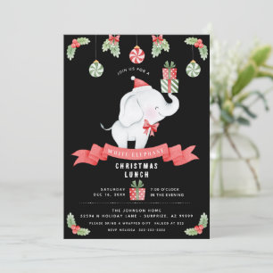 White Elephant Christmas Lunch Gift Exchange Invitation