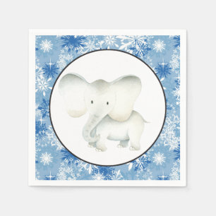 White elephant Christmas party napkins
