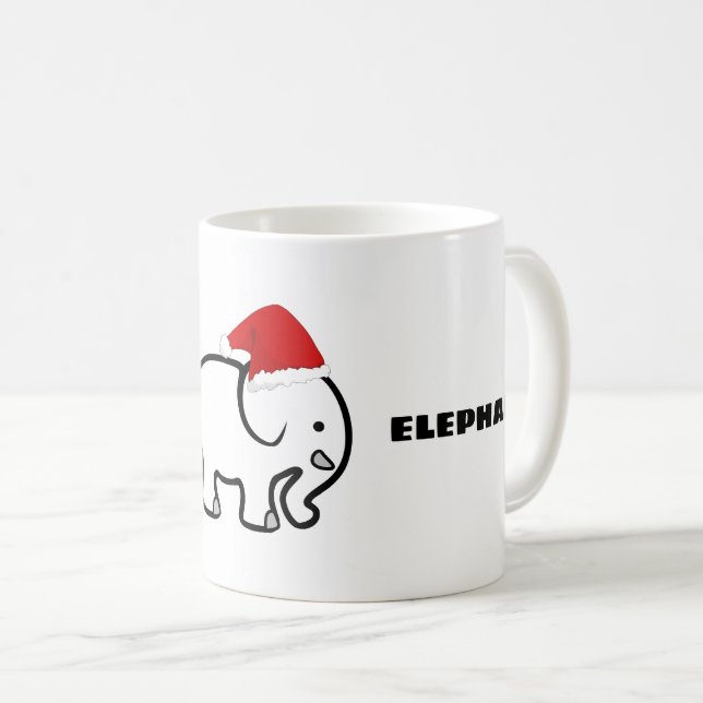 White Elephant Design Coffee Mug (Front Right)