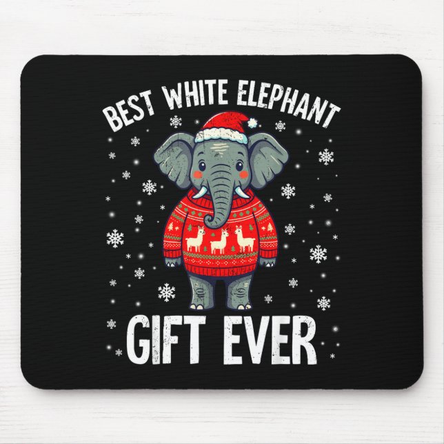 White Elephant Ever Christmas Xmas Under 15 20  Mouse Mat (Front)