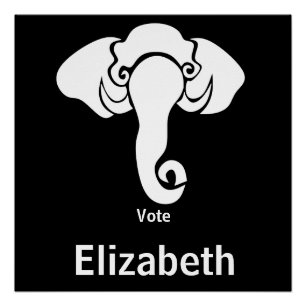 White Elephant Family Home Address Republican Poster