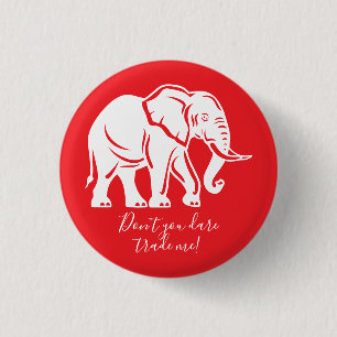 White Elephant Gag Gift 3 Cm Round Badge