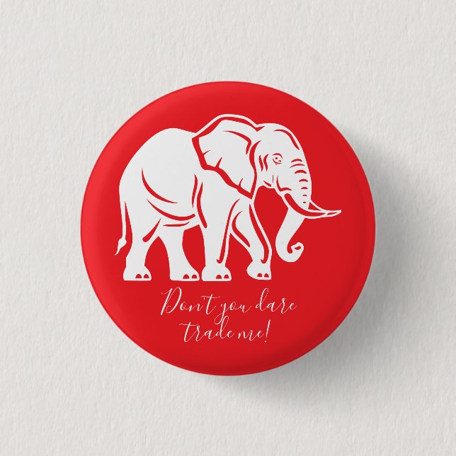 White Elephant Gag Gift 3 Cm Round Badge (Front)