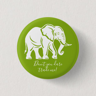 White Elephant Gag Gift 3 Cm Round Badge