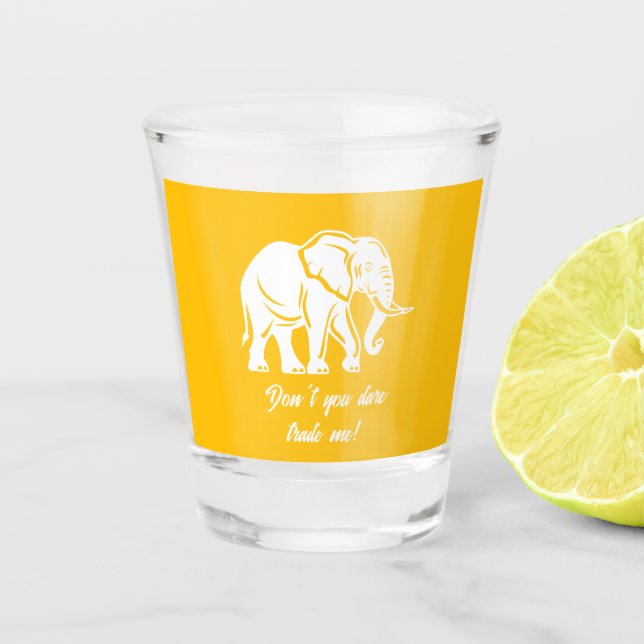 White Elephant Gag Gift Shot Glass (Front)