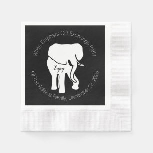 White Elephant Gift Exchange Christmas Party Napkin