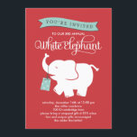 White Elephant Gift Exchange Holiday Party Invite<br><div class="desc">These stylish holiday party invitations add a modern and elegant touch to your holiday celebration. Design © www.berryberrysweet.com</div>