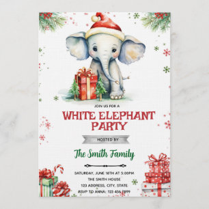 White Elephant Gift Exchange Invitation