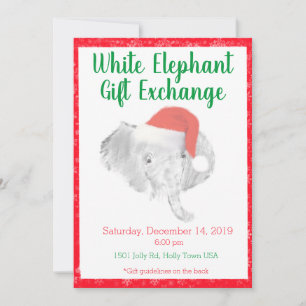 White Elephant Gift Exchange Invitation