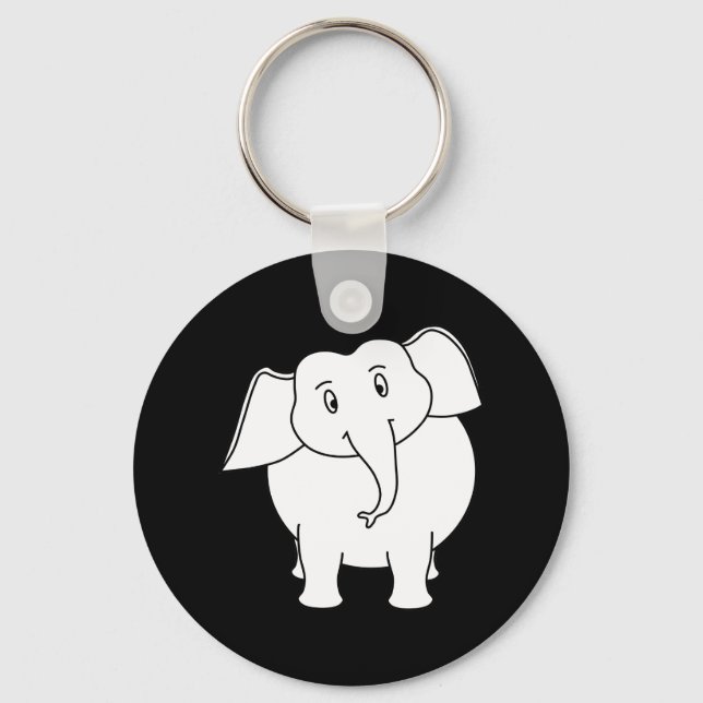 White Elephant. Key Ring (Front)