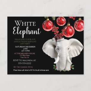  White Elephant Kids Christmas party   Postcard