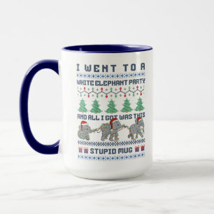 White Elephant Party Funny Ugly Christmas Joke Mug
