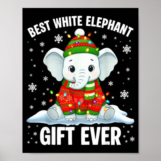 White Elephant Pjs For Adults Under 15 20  Poster (Front)