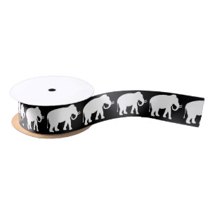 White Elephant Satin Ribbon