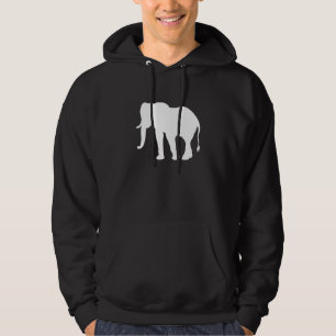 White Elephant Silhouette Zoologist World Elephant Hoodie