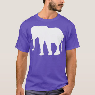 White Elephant Silhouette Zoologist World Elephant T-Shirt