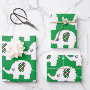 White elephant wrapping paper sheet
