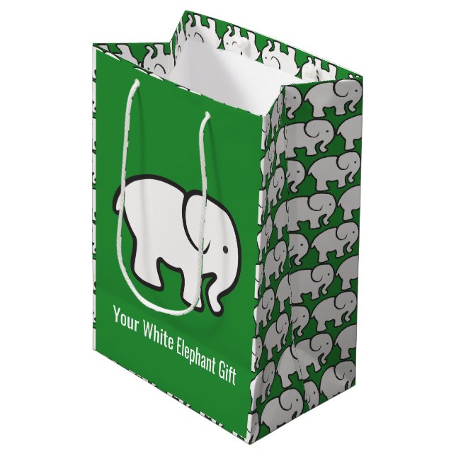 White Elephants Design Gift Bag (Front Angled)