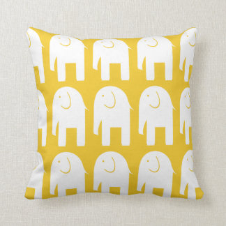 White Elephants on Yellow Cushion