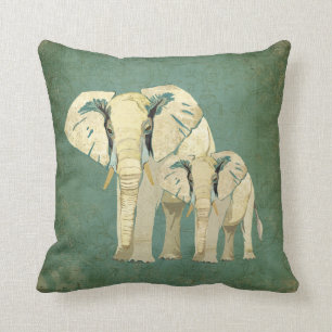 White Elephants Pillow