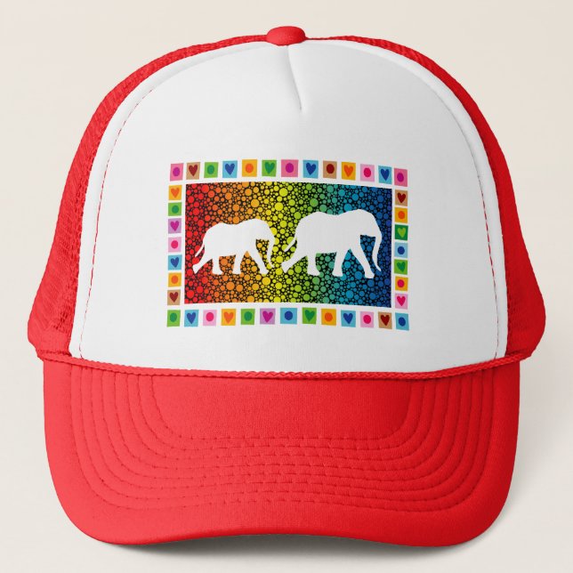 White Elephants Trucker Hat (Front)