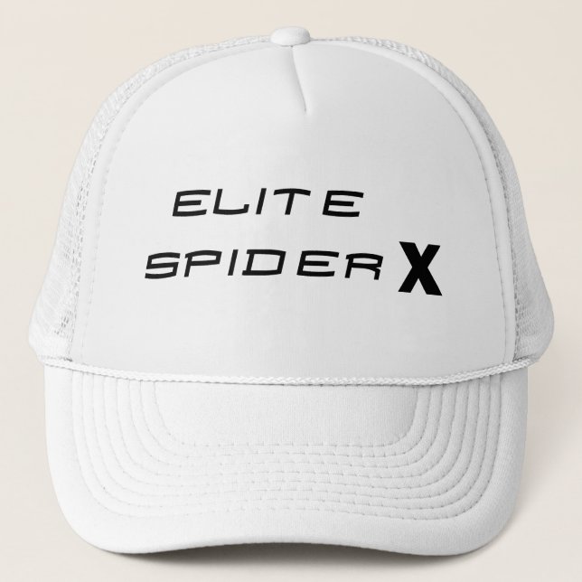 White Elite Spider X Trucker Hat (Front)