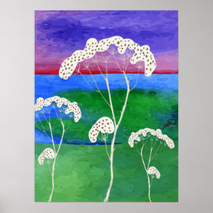 White elm trees poster