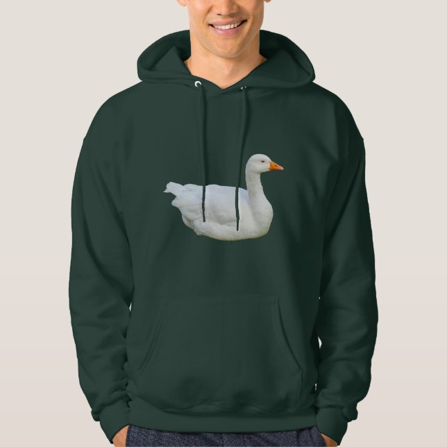 White Emden Goose Hoodie (Front)