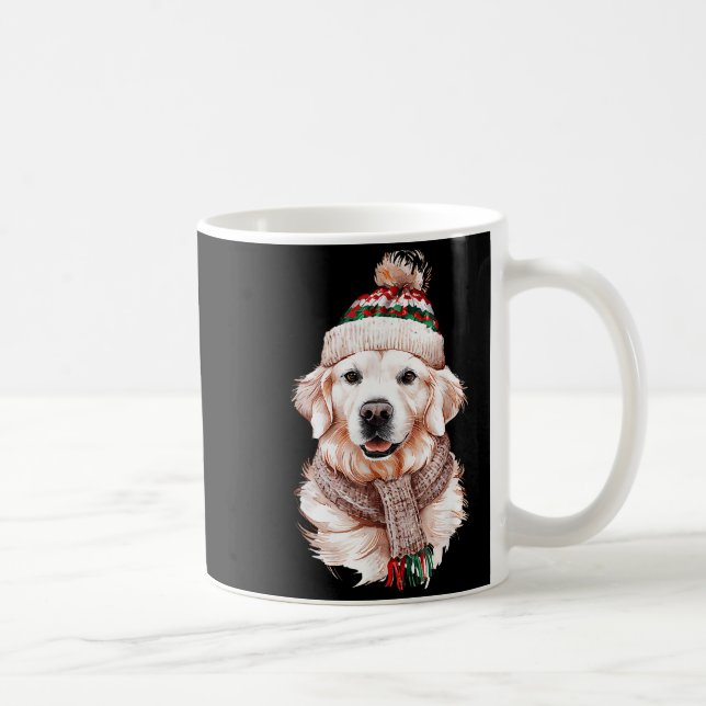 White English Cream Golden Retriever Mom Dog Puppy Coffee Mug (Right)