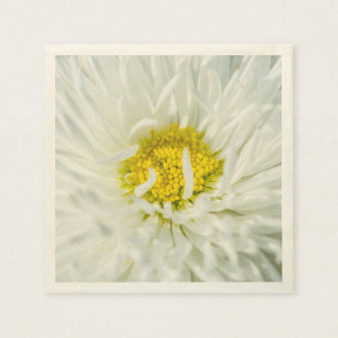 White English Daisy Flower Napkin