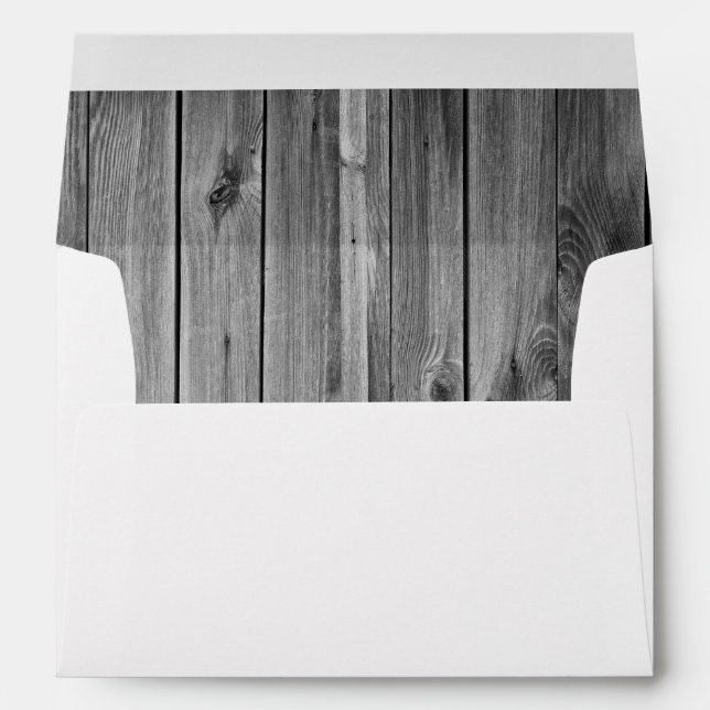 White Envelope, Grey Wood Liner Envelopes (Back (Bottom))