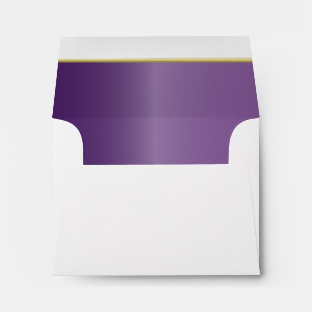 White Envelope Lined with a Jewel Amethyst Purple (Back (Bottom))