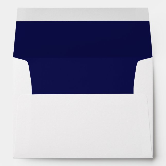White Envelope, Navy Liner Envelopes (Back (Bottom))