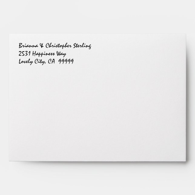 White Envelope Red Inside Pattern A7 Invitation (Front)