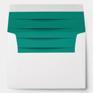 White Envelope with Green Striped Interior
