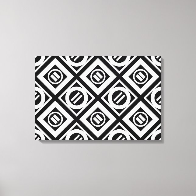 White Equal Sign Geometric Pattern on Black (Front)