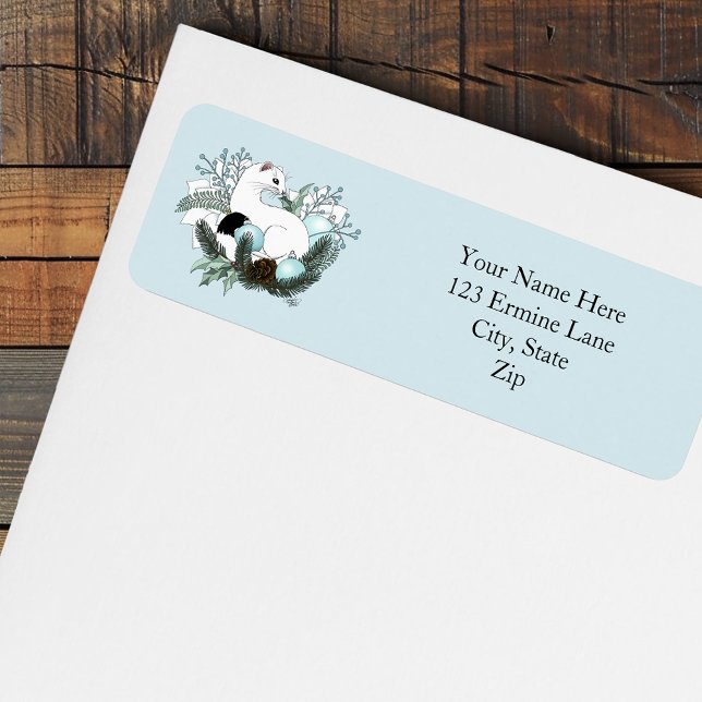White Ermine Blue Christmas Snowflakes  (Creator Uploaded)