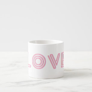 White Espresso Coffee Cup with Love