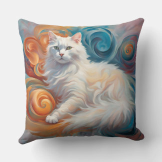 White Fabulous Kitty Cushion