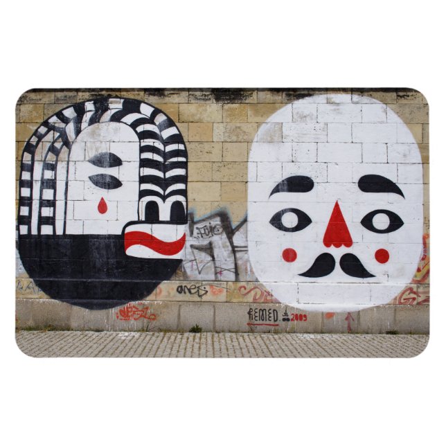 White Faces Magnet (Horizontal)