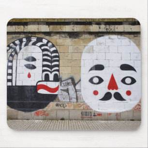 White Faces Mouse Mat