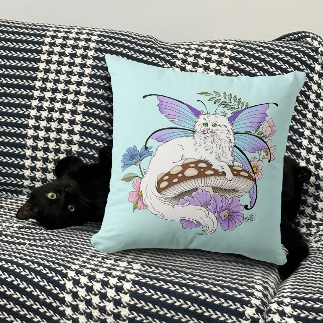 White Fairy Cat Mushroom Cushion (Creator Uploaded)