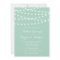 White Fairy Lights | Mint Wedding Invitation