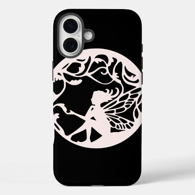 White Fairy on Black Background  Case-Mate iPhone Case (Back)